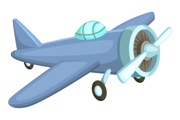 Download Vintage Plane in Cartoon Style. Child Ai - Vintage plane Collection