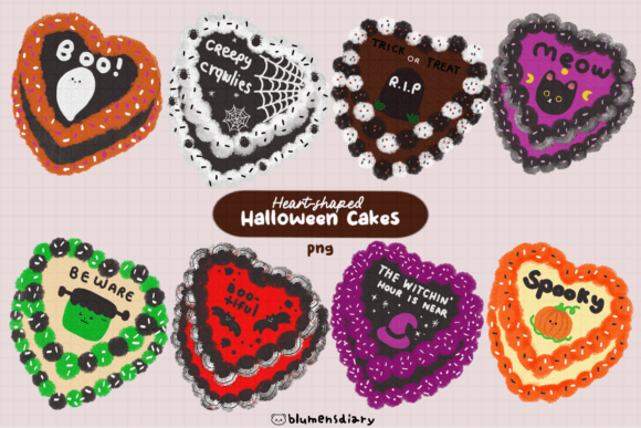 Download Heart Shaped Halloween Cakes Clipart - Cakes Collection