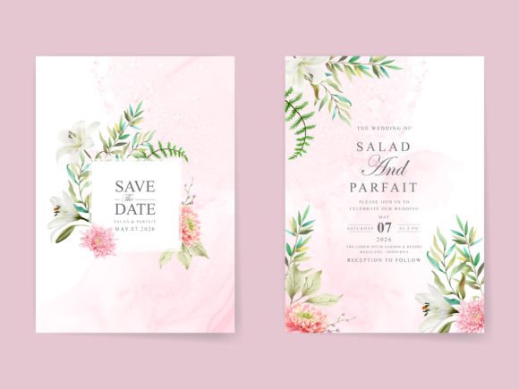Download Wedding Invitation Card Romantic Floral - Invitation card Collection