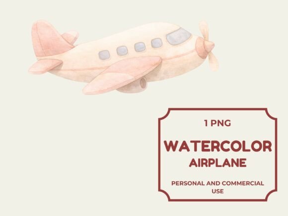 Download Watercolor Airplane PNG – Vintage Plane - Vintage plane Collection