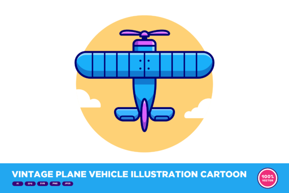 Download Vintage Plane Vehicle Illustration - Vintage plane Collection