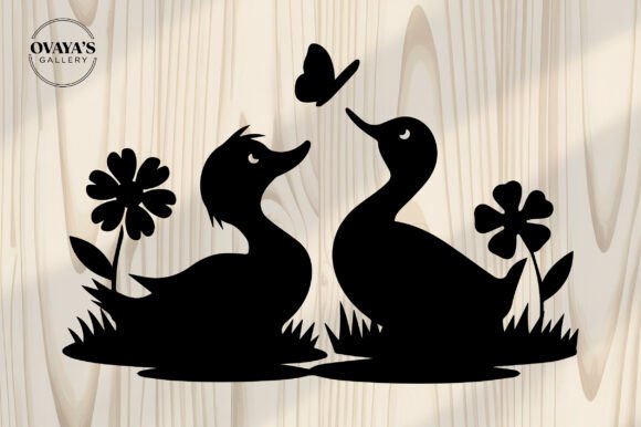 Download Duck Silhouette SVG, Cute Duck Couple - Cute duck Collection